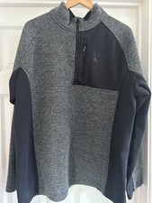 Spyder Mens Grey Knit Fleece