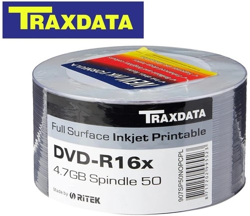 Traxdata printable dvd 16x - printable, dvd-r
