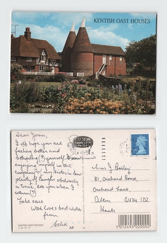 Vintage postcard kentish oast - vintage,
