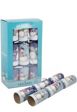 Snowman Christmas Crackers | Pack of 6 Crackers with Novelty Gifts | Decoration
