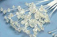12 STEM CLEAR CRYSTAL SPRAY BUNCH - WEDDING CRAFTS FLORIST FLOWERS