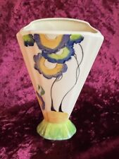 CLARICE CLIFF STYLE FAN VASE MADE BY PAST TIMES