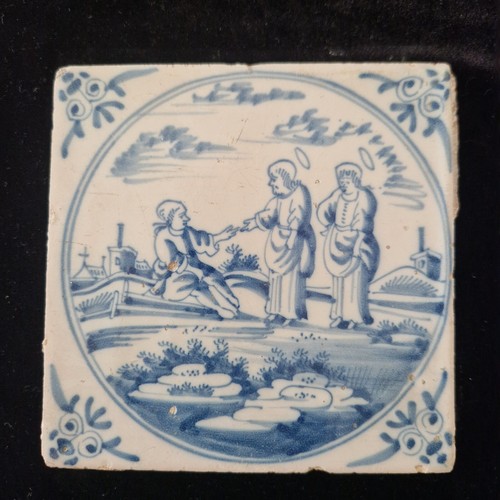 Antique 18th delft tile - antique,