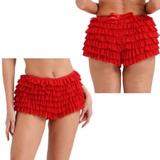 UK Women's Frilly Knickers Ruffle Layered Panty Underpants Dance Bloomers Shorts