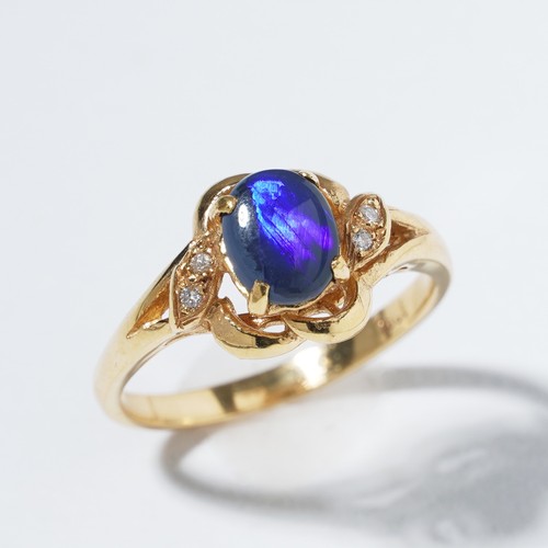 18ct gold aurora violet - 18ct, blue