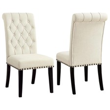 Beige Tufted Side Chairs (Set