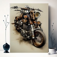 Aluminium Wall Art Motorcycle