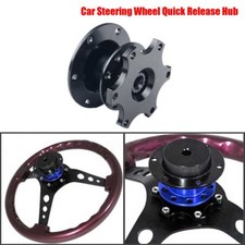 BLACK Universal Car Steering Wheel Quick Release Hub Adapter Snap Off Boss Kit