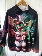 RARE Gremlins Gimo & Stripe Polyster Double Sided Hoodie - Size L - FREE P&P