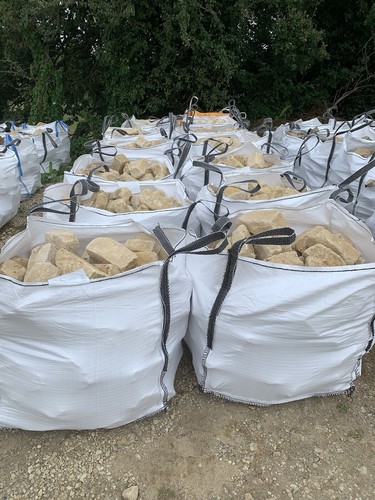Cotswold cream building stone - cream,