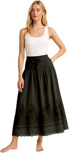Women boho maxi skirt - maxi,
