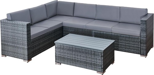 Dark grey rattan seat - rattan,