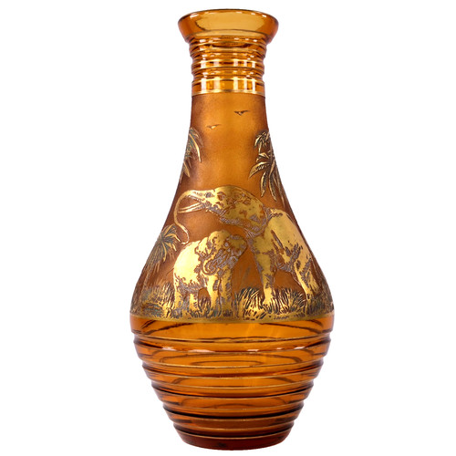 Moser glass cameo - glass, elephant