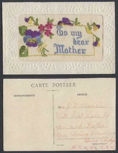 Ww1 silk embroidered - ww1,