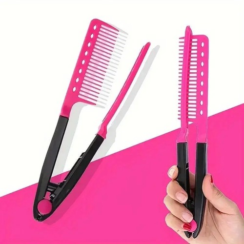 Hair straightening comb type - v,