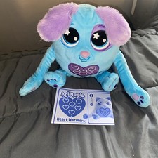 AniMagic Heart Warmers Large Blue Dog Warmable Soft Toy with Colour Change Heart