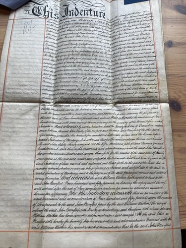 Victorian vellum indenture - victorian,