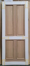 Oak External Door Victorian Style 4 Panel Raised Mouldings - 3 sizes available.