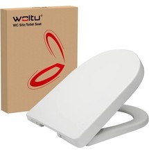 Woltu WS2544 D Shape White Toilet Seat with Soft Close