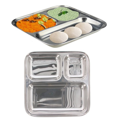 Stainless steel thali - stainless, 3