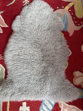 Grey Single Pelt Sheepskin Rug