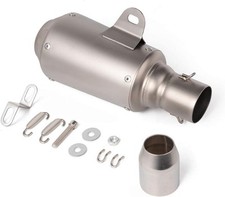 Auzkong 38-51mm Universal Motorcycle Short Exhaust Muffler Fits Most Motorcycle