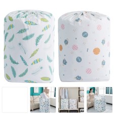 2 Pcs Clothes Storage Bags Large Capacity Clothes Container Drawstring Bags