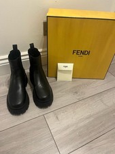 Black Leather Fendi Boots 