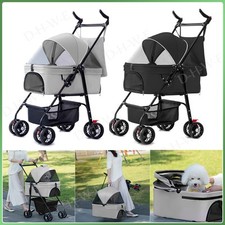 Pet Stroller Dog Cat Puppy Pram Pushchair Travel Cart Jogging Buggy Carrier