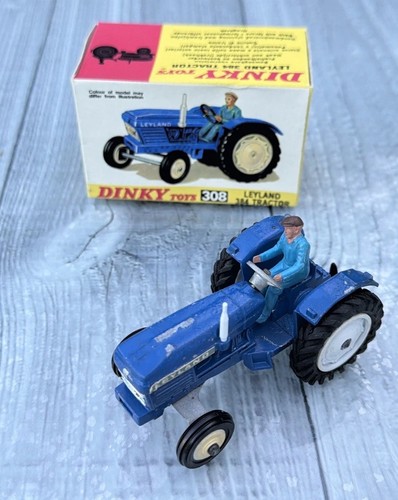Dinky leyland 384 tractor blue - leyland,