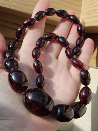 Unusual art deco red - art, amber