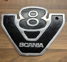 Scania V8 Badge Sign Alloy