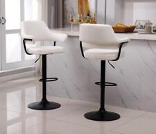 2 X PLUSH WHITE BAR STOOLS