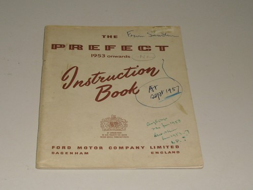 Owner manual ford prefect - ford,