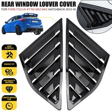 2x Black Car Rear Window