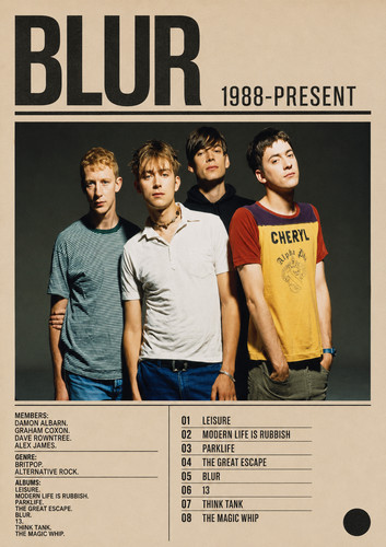 Blur band album print - band,
