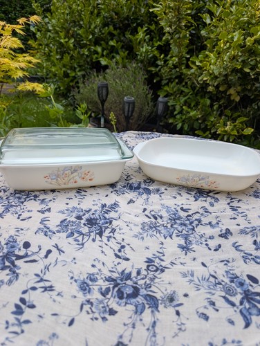 Vintage pyrex blue iris - vintage,