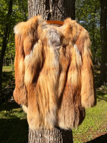 Vintage red fox fur jacket - jacket, 70s