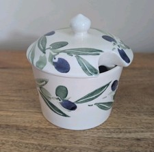 Immaculate Emma Bridgewater 1997 Early Olives Sugar Bowl 1st Quality. No Crazing