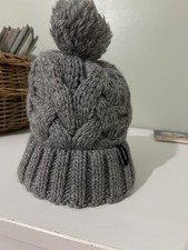 Finisterre Grey 50% Wool Bobble Hat One Size New. Never Worn. 