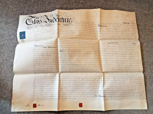 Victorian vellum indenture - victorian,