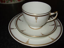Paragon Star China White & Gilt Tea Set Trio,Cup,Saucer,Plate
