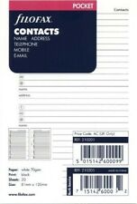 Filofax Pocket Size Name Address & Phone Insert Refill 210201