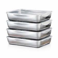 4pcs large stainless steel - 4pcs,