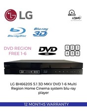 LG BH6620S 5.1 3D MKV DVD 1-6 Multi Region Home Cinema system blu-ray player rr