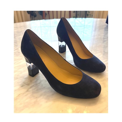 Talbots navy blue suede - talbots,