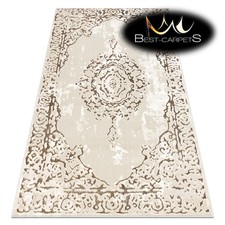 Modern Elegant Exclusive structural Rug ALLURE Ornament glamour cream / gold