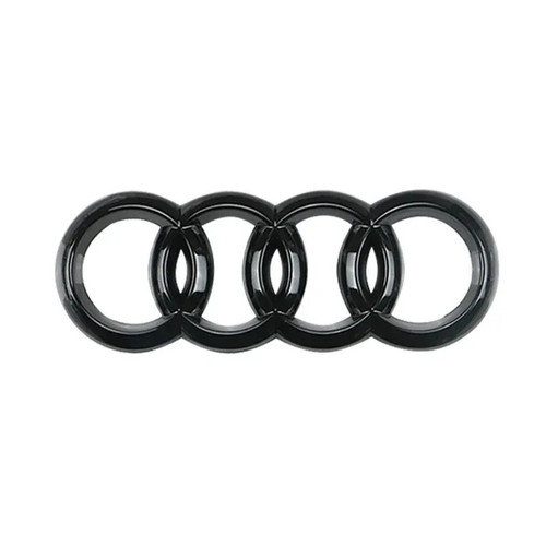 Silver glossy black ring - ring, abs