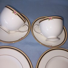 Wedgewood CLIO-2 Trios - 6 Pieces- 2 Cups 2 Saucers 2 Plates-Beautiful