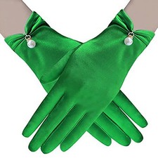 Night Event Gloves Stage Performances Satins Gloves Lady Short Length Hand Glove